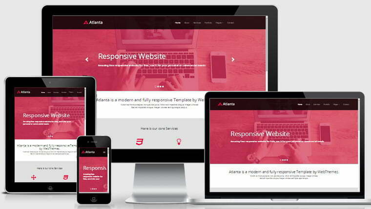 Free responsive business website template