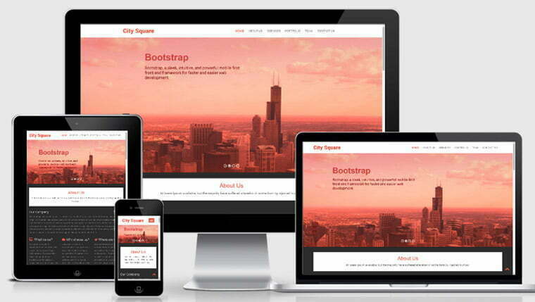Free Bootstrap Web Template For Corporate Business Webthemez Com