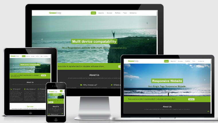 Free Mobile website Template