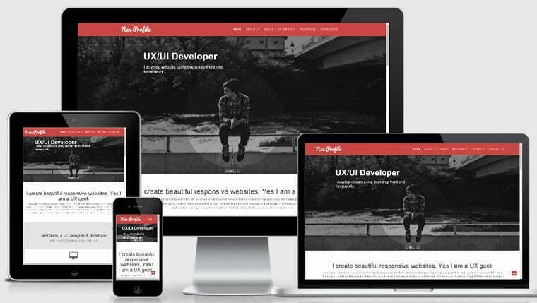 neu webdesigner profile responsive web template