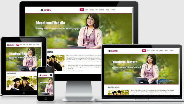 Educational Free HTML5 Responsive Website Template