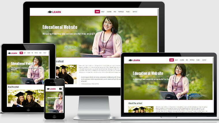 learn-educational-free-responsive-web-template-webthemez