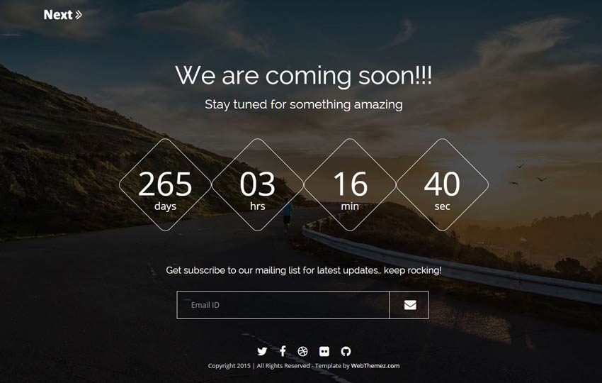 Coming soon Bootstrap Template