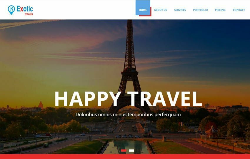 travels bootstrap template free download