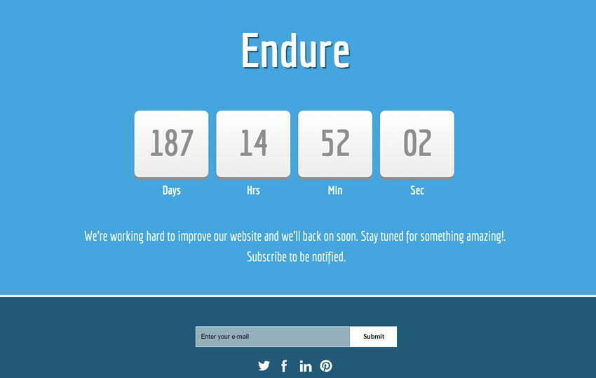 Html5 Responsive Coming Soon Template