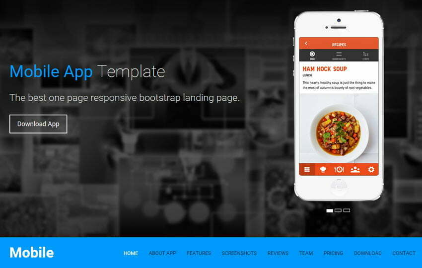 Html5 Mobile App Template from webthemez.com