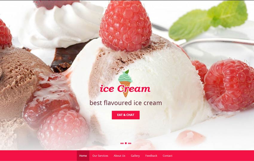 Ice Cream Parlour Bootstrap HTML5 Template