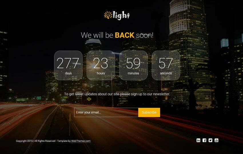 Coming Soon HTML Responsive Template