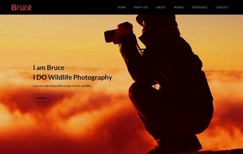 Photography Free Bootstrap Template