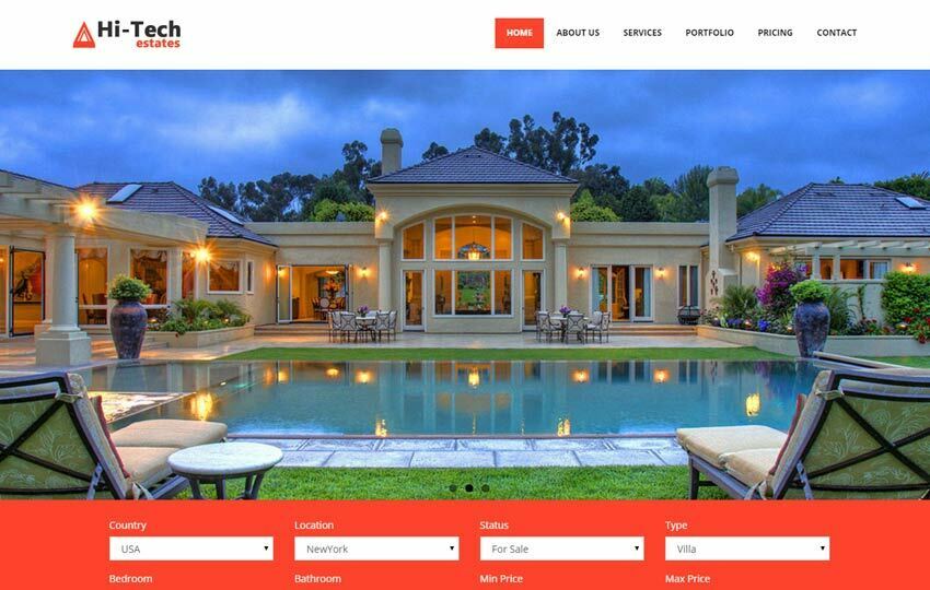Real Estate Free Bootstrap Website Template