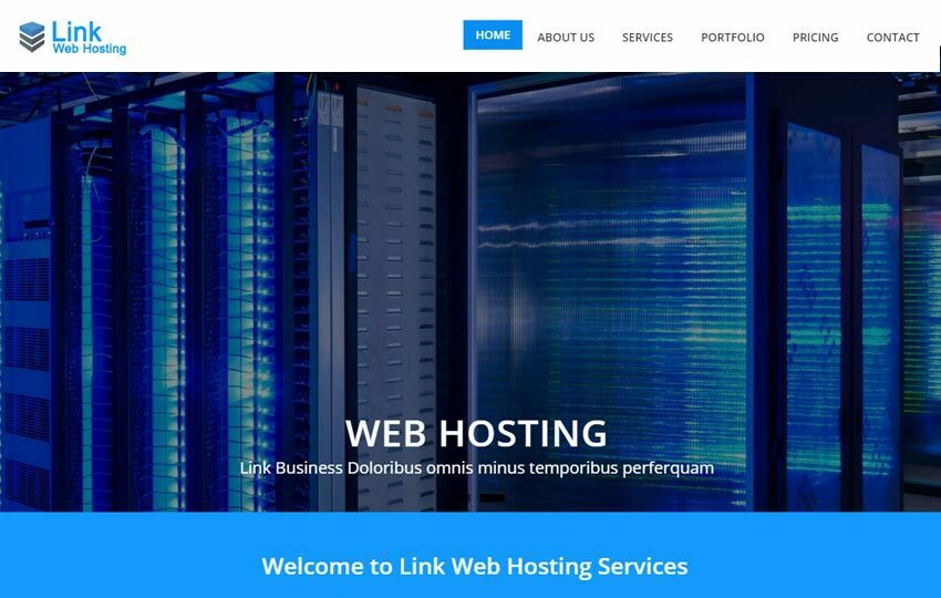 Web Hosting Free Bootstrap Template