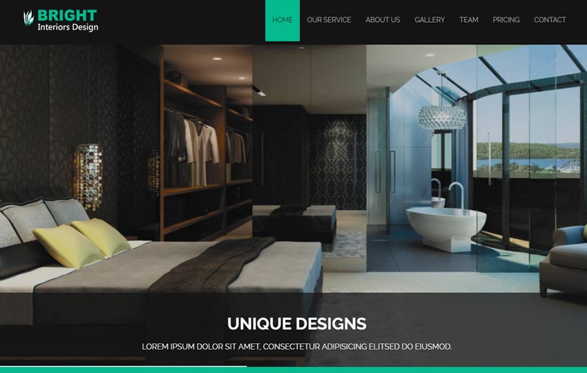 bright interior design bootstrap responsive web template