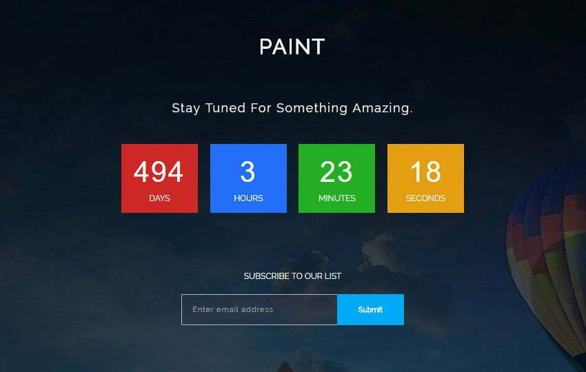 Bootstrap HTML5 Coming-soon Web Template