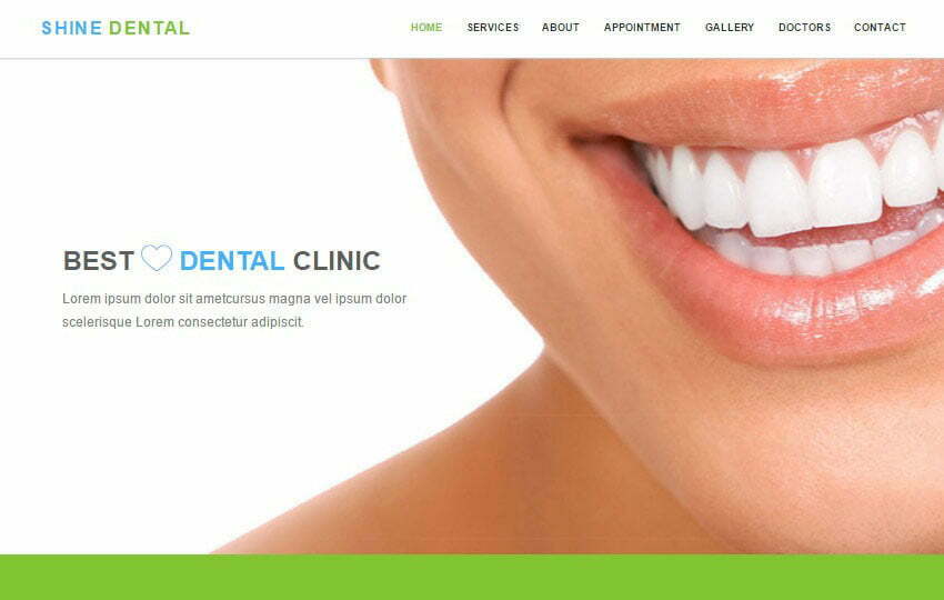 Dental Clinic Html5 Bootstrap Web Template