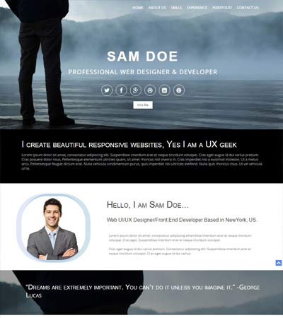 Profile Template 2021 Webthemez