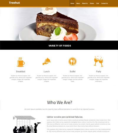 Free Restaurant website template
