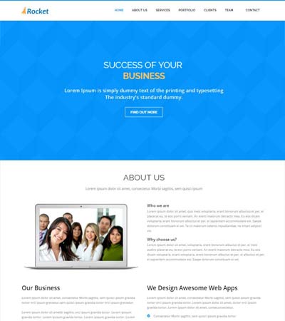 business template free html