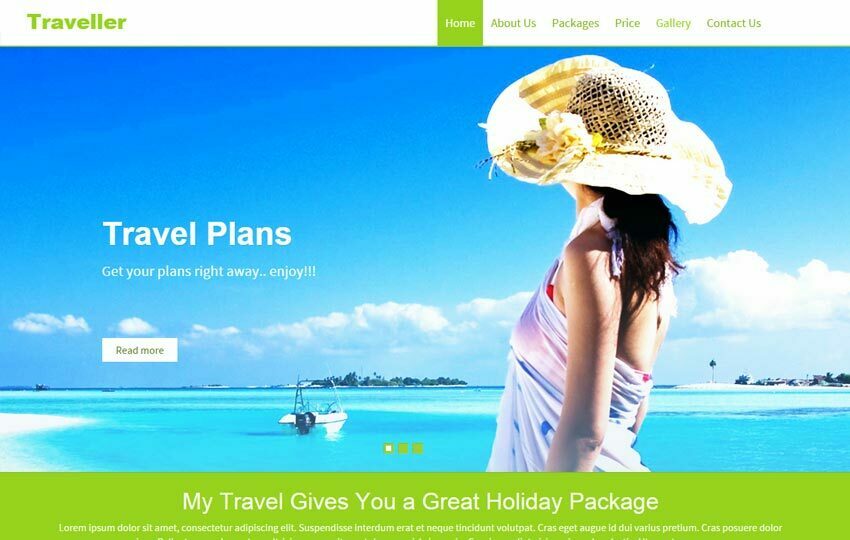  Free Travel Website Template