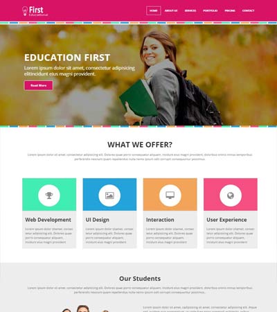 Educational Free Web Template