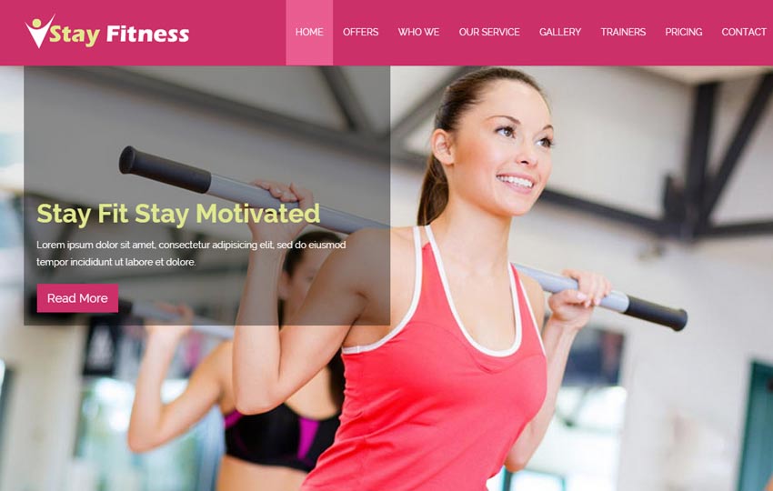 Gym Fit Fitness Website Template - Website Development