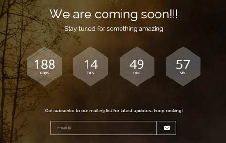 Free Coming Soon Bootstrap Template