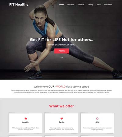 Fitness Bootstrap Theme