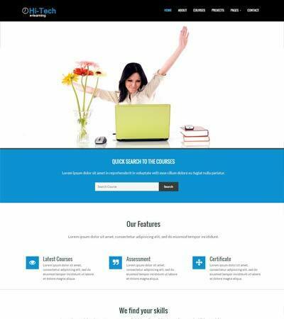 e-learning website template