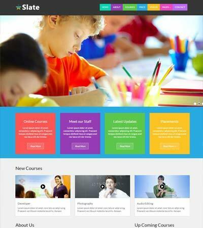 Free Education Website Template from webthemez.com