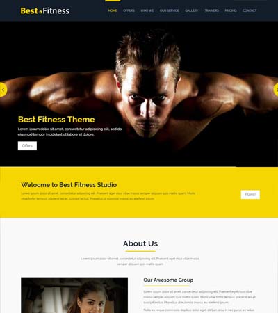 Sports & Fitness Web Templates 2022 - WebThemez