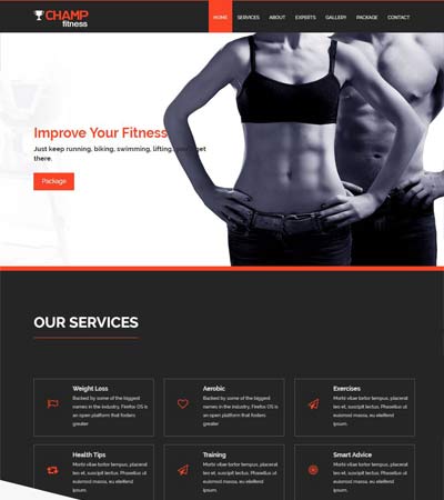 Sports & Fitness Web Templates 2022 - WebThemez