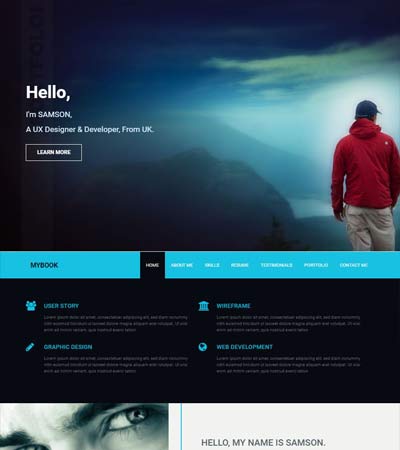 Responsive Resume Template Free Download from webthemez.com