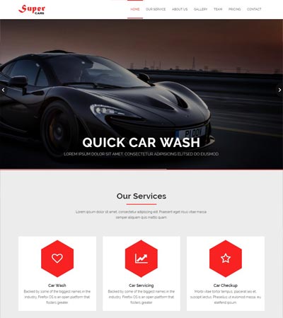 Car wash web template