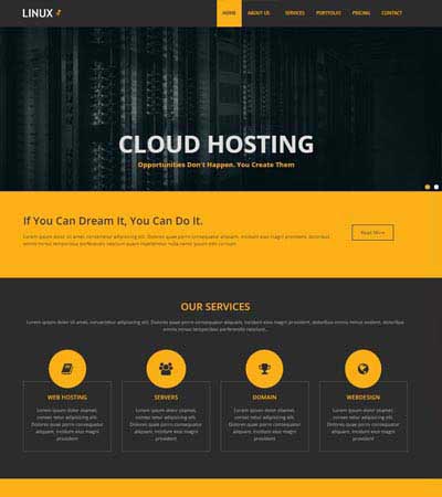 Web Hosting With Template from webthemez.com