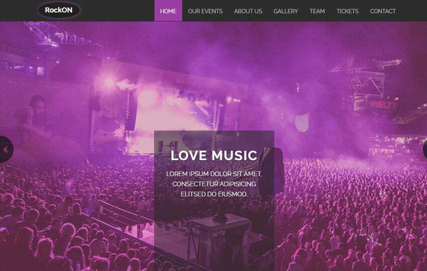 Free Music Bootstrap Web Template