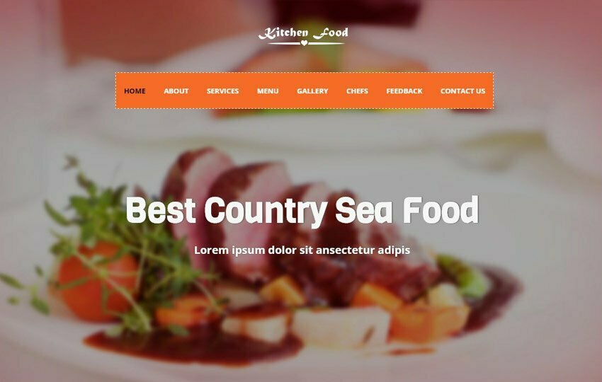 restaurant bootstrap 4 website template free download