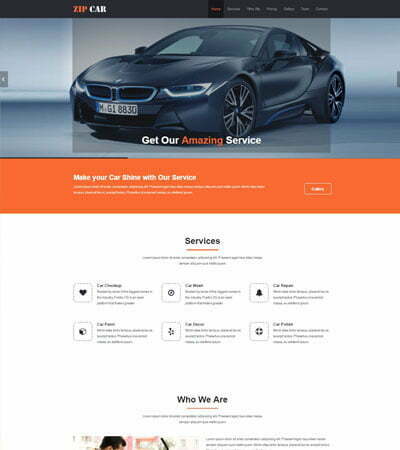 Car Wash HTML5 Website Template