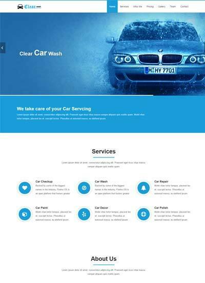 Car Wash HTML Responsive Website Template