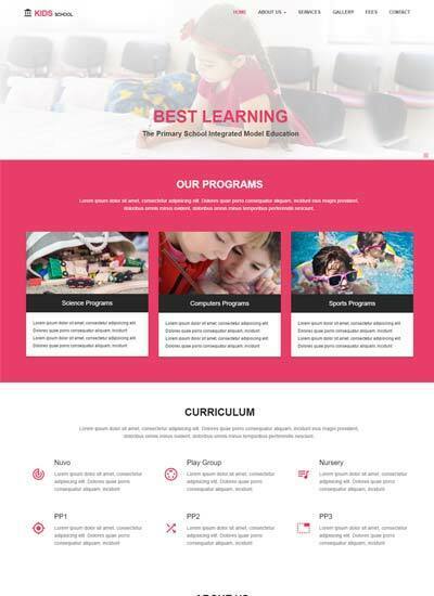 Kids Primary School HTML Website Template