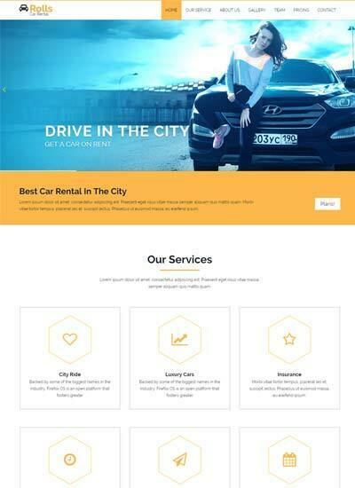 Car Rental Bootstrap Website Template