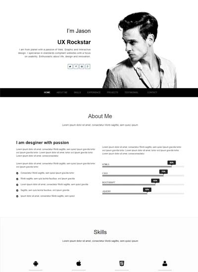 24 Free Bootstrap Html Resume Website Templates 2020 Webthemez