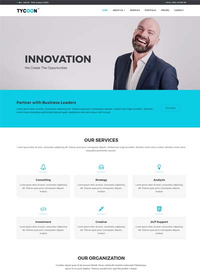 Free responsive business website template