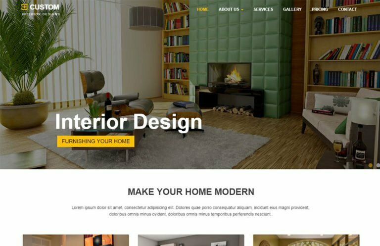 Best Interior Design Website Template Free Download