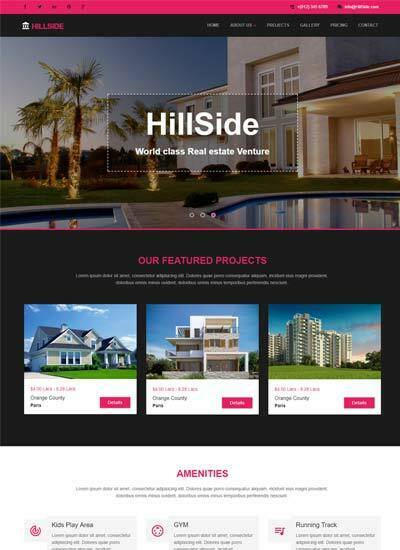 Real Estate Website Design - Free PSD Templates