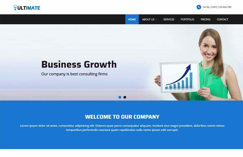 Export Company Website Template Free Download