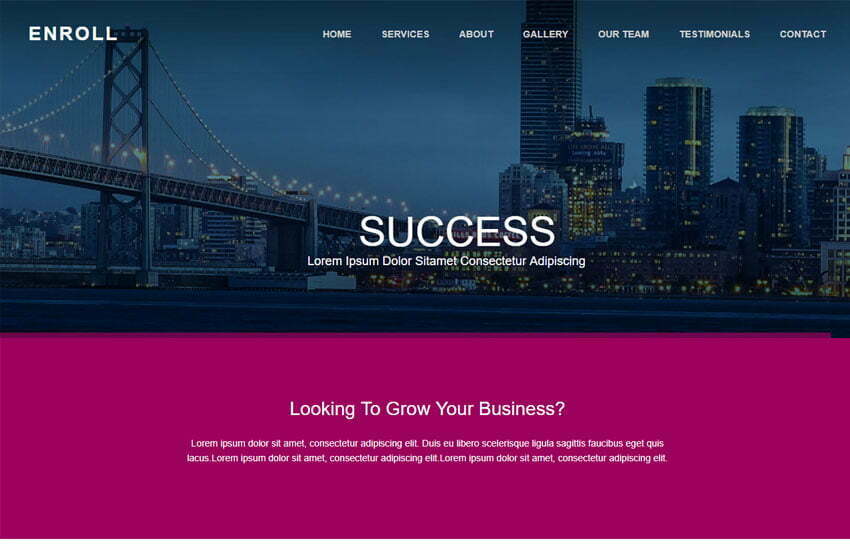 HTML Corporate Website Template