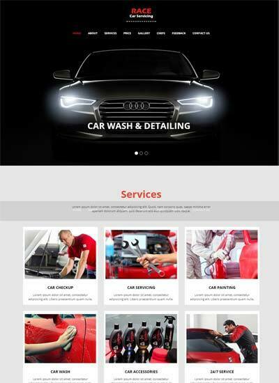 Car Wash Template Free from webthemez.com