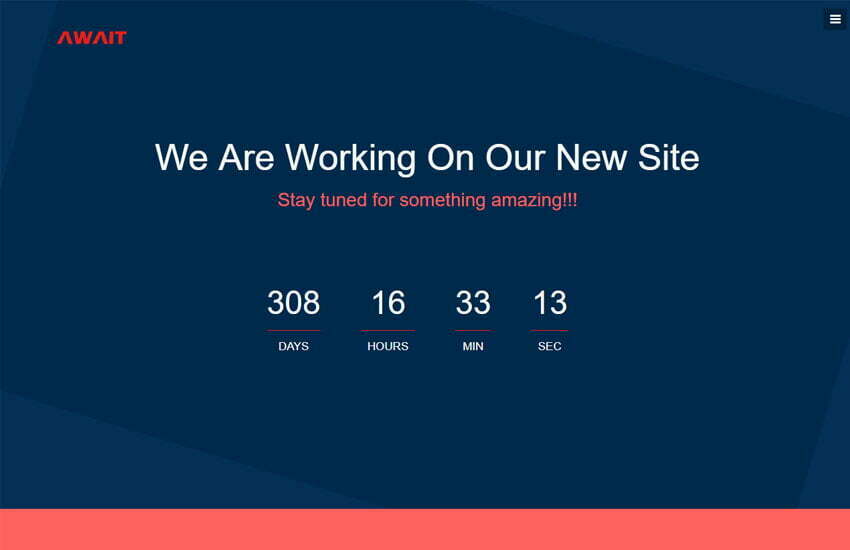 Coming soon HTML Web Template