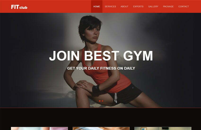 Fitness Free Website Template