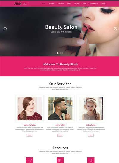 Beauty Salon Responsive Website Template Free Download