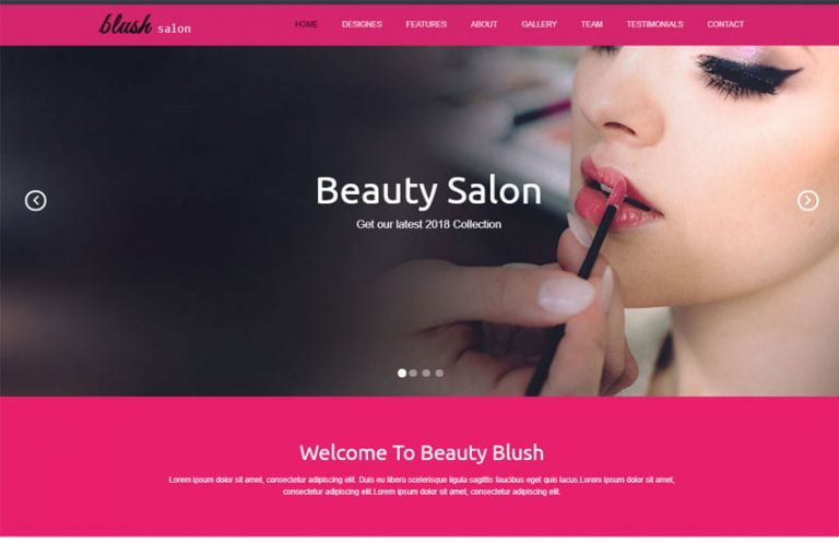 Beauty Salon Responsive Website Template Free Download
